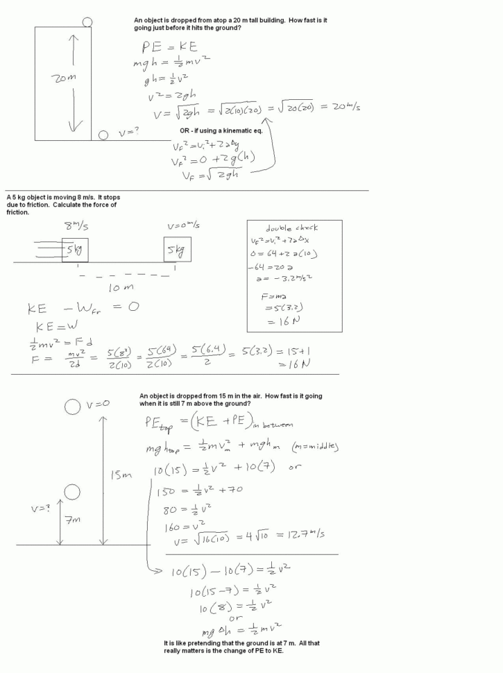 Mr Murray's Website Work And Energy Notes —