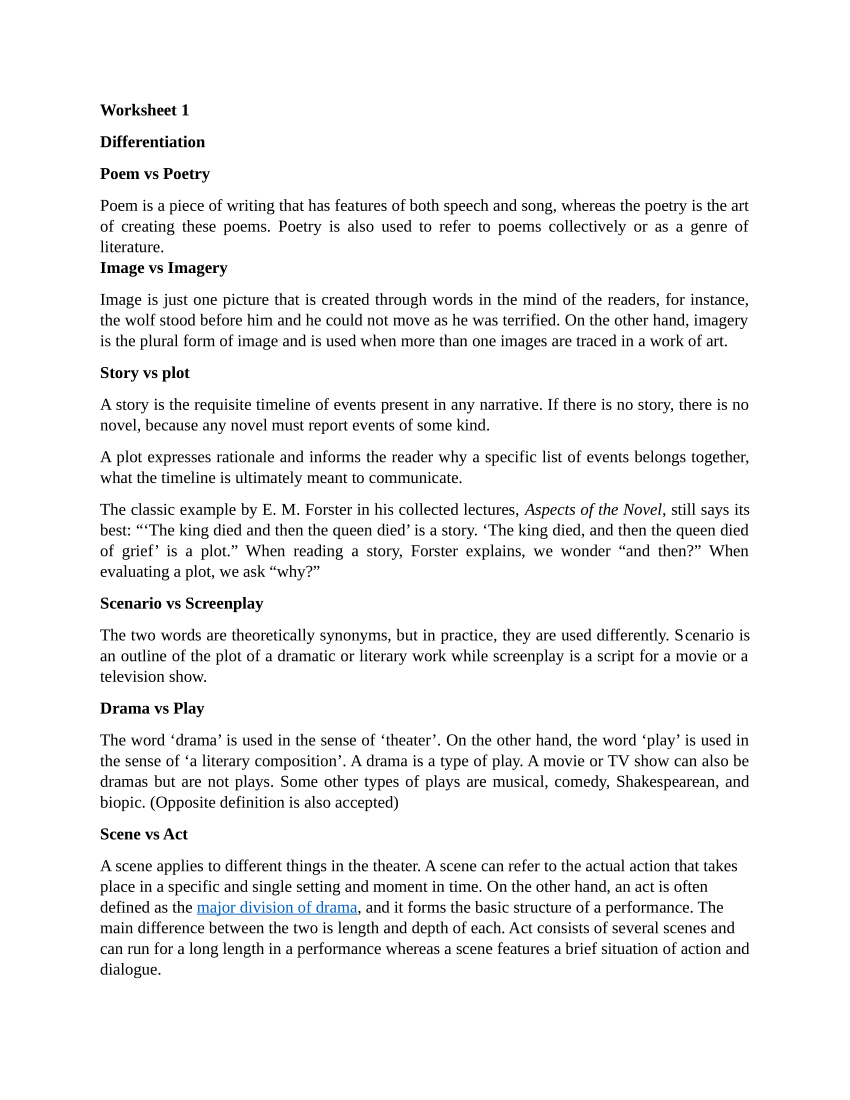 Film Study Worksheet For A Work Of Fiction Answers —