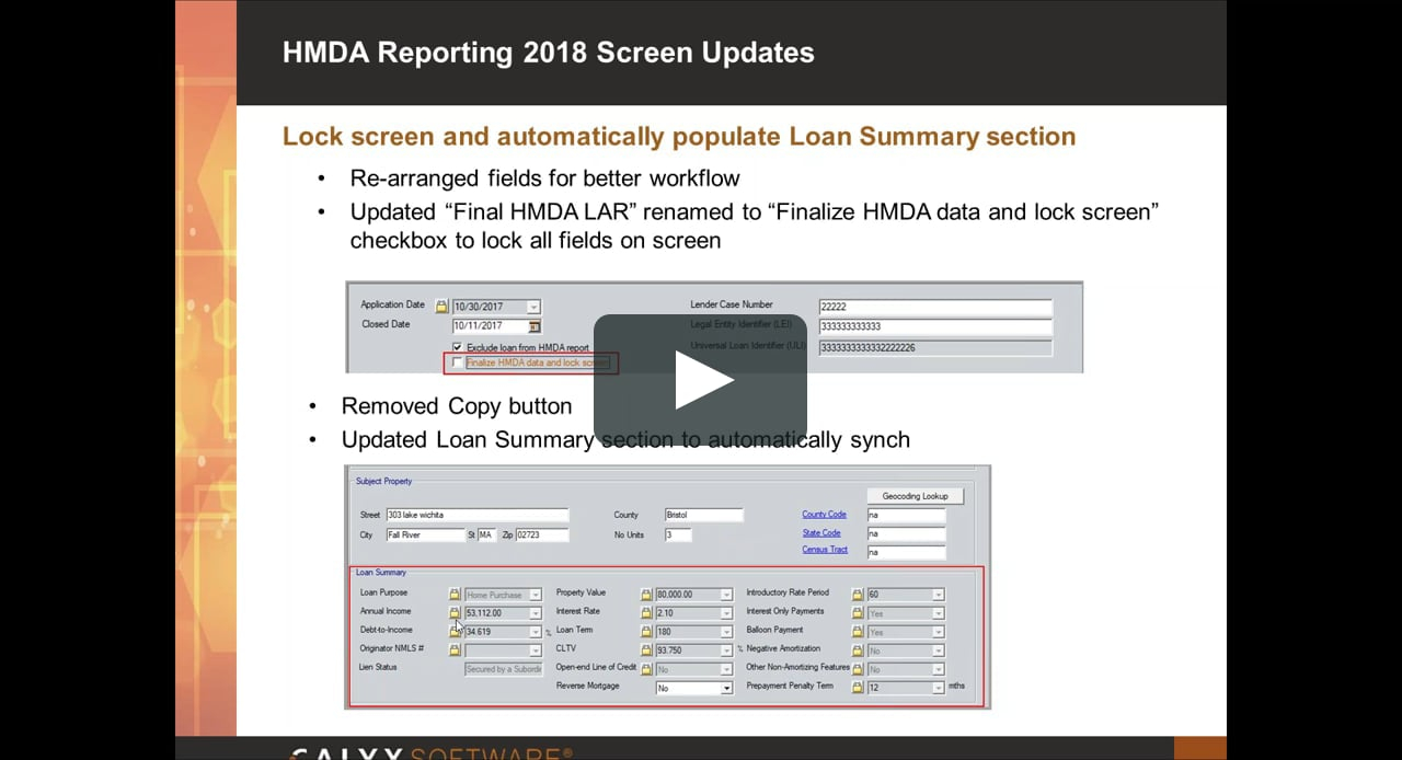Point® Version 97 Overview And Hmda Data Entry —