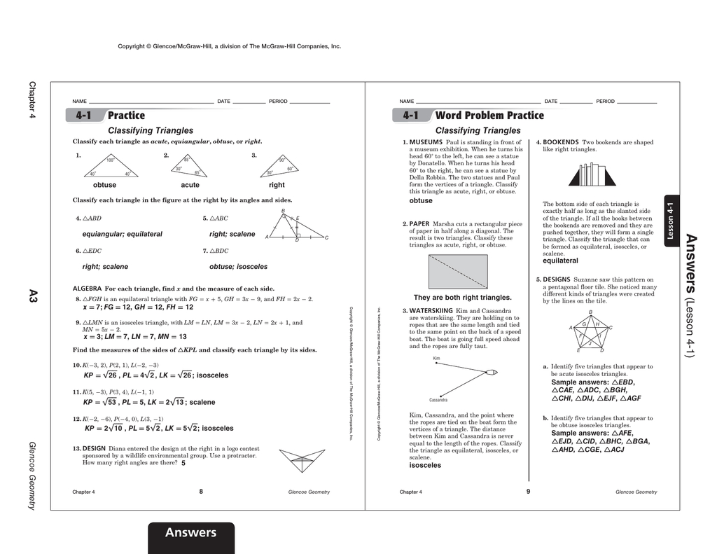 4 2 Practice Angles Of Triangles Worksheet Answers — db-excel.com