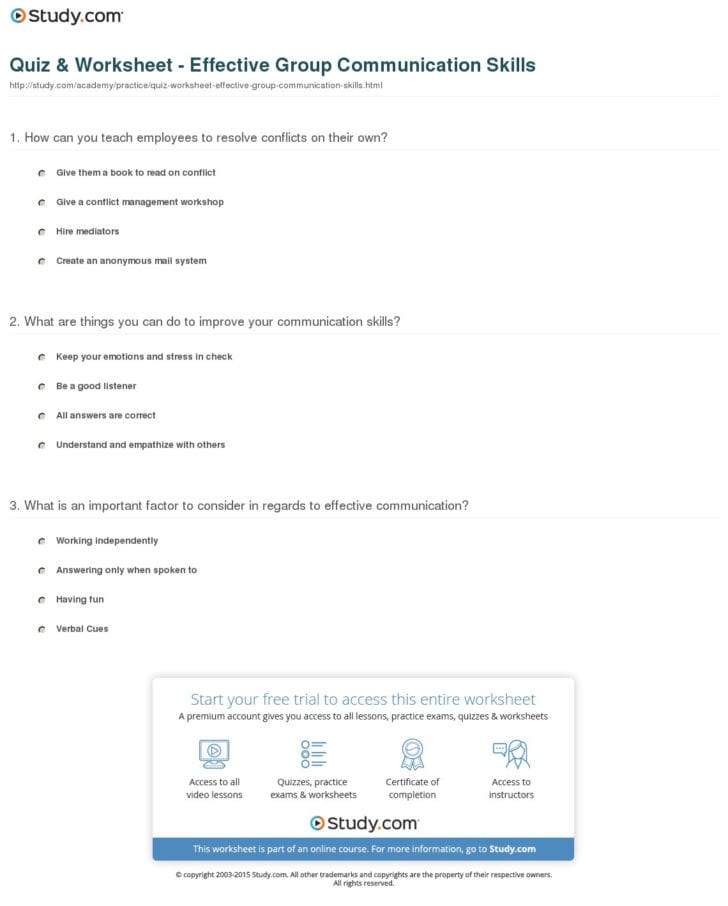 Conversation Skills Worksheets Coping Skills Worksheets