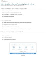 Forecasting Weather Map Worksheet 1 Martin Lindelof