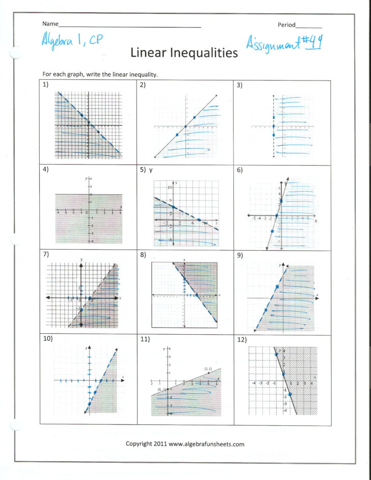 Graphing Systems Of Linear Inequalities Worksheet Answers — db-excel.com