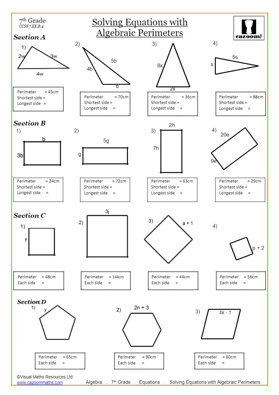 Solving Linear Equations Worksheets Pdf Cazoom Math —
