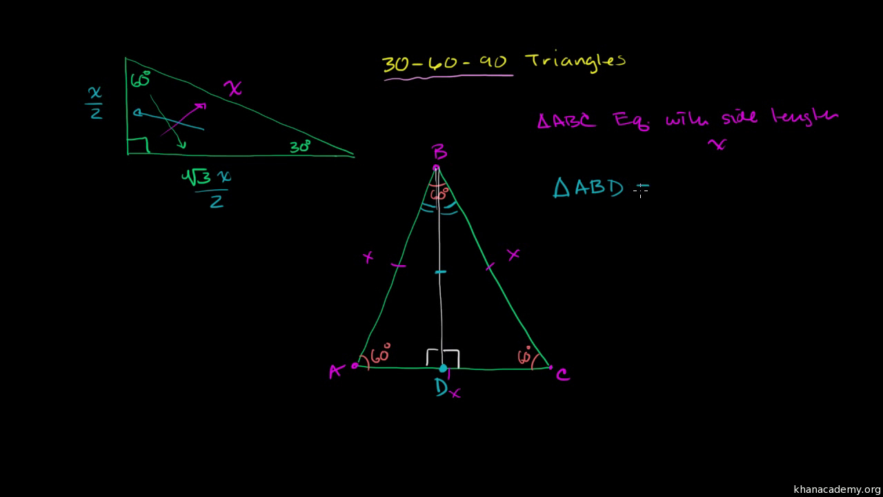Special Right Triangles Proof Part 1 Video Khan Academy —