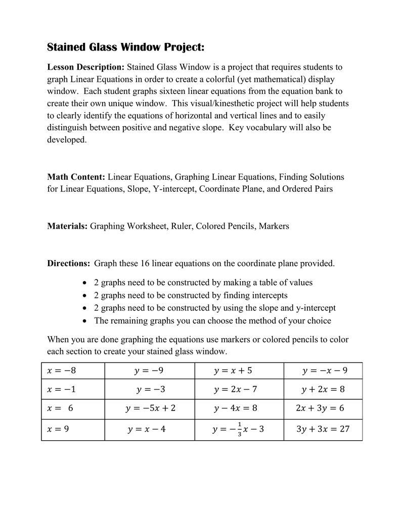 Slope And Y Intercept Worksheets With Answer Key — db