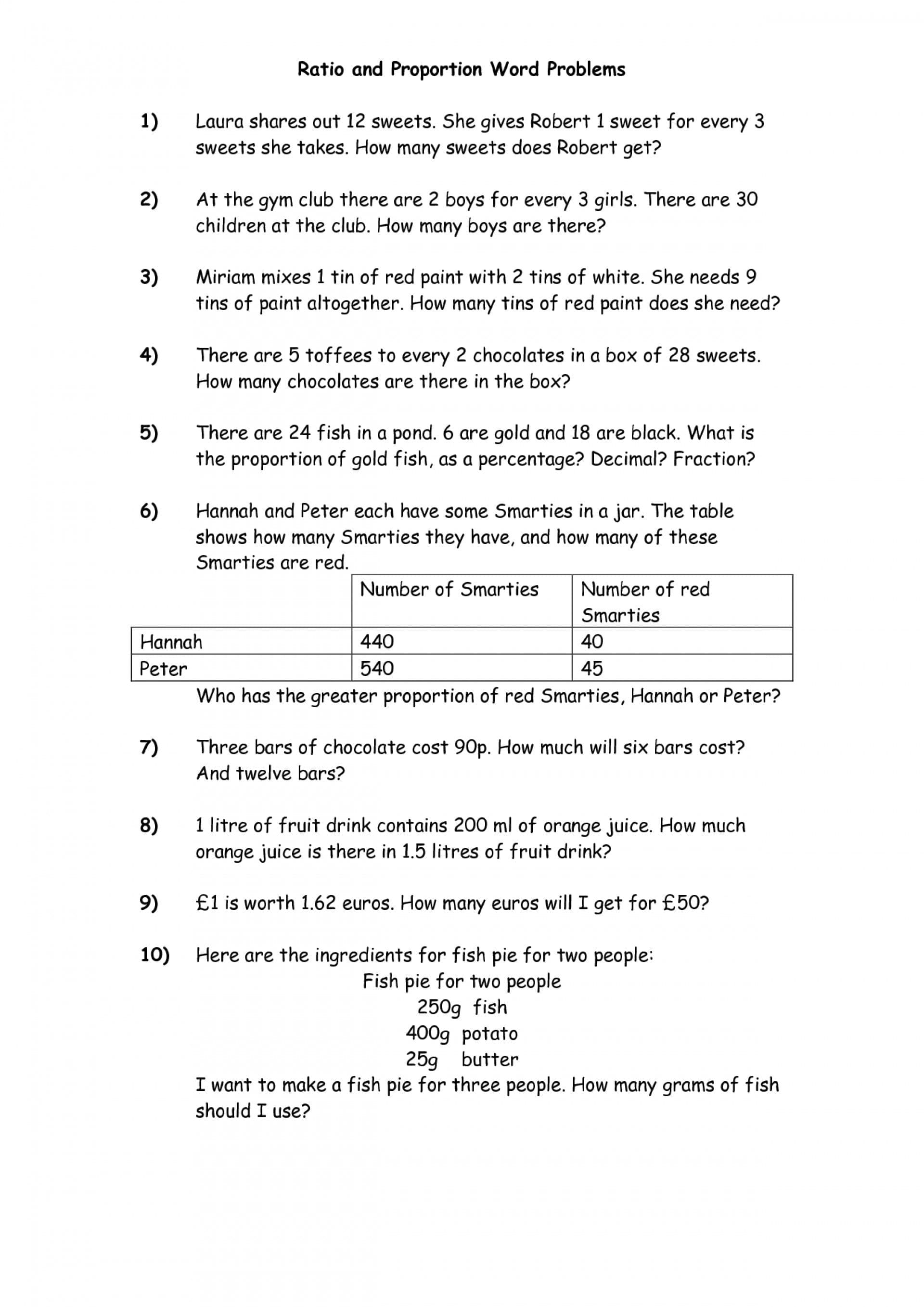 Unbelievable 7Th Grade Math Word Problems Printable Problem —