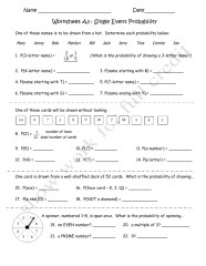 Independent And Dependent Probability Worksheet Printable Word Searches