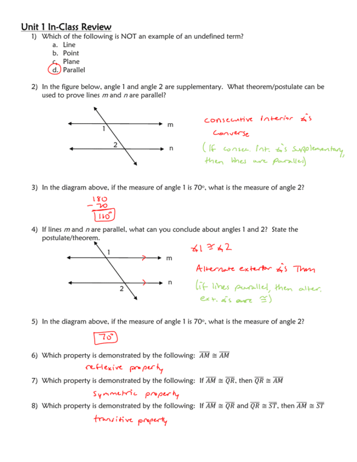 Proving Lines Parallel Worksheet Answers —