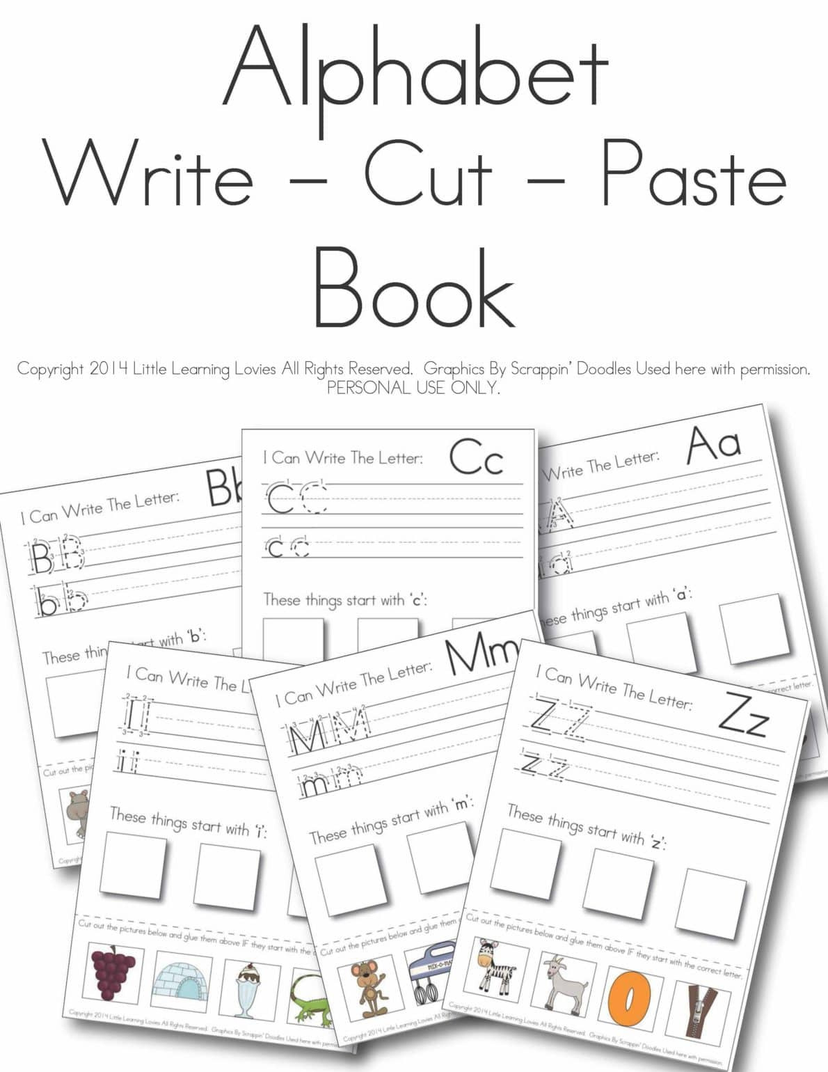 Write Cut Paste Alphabet Set —