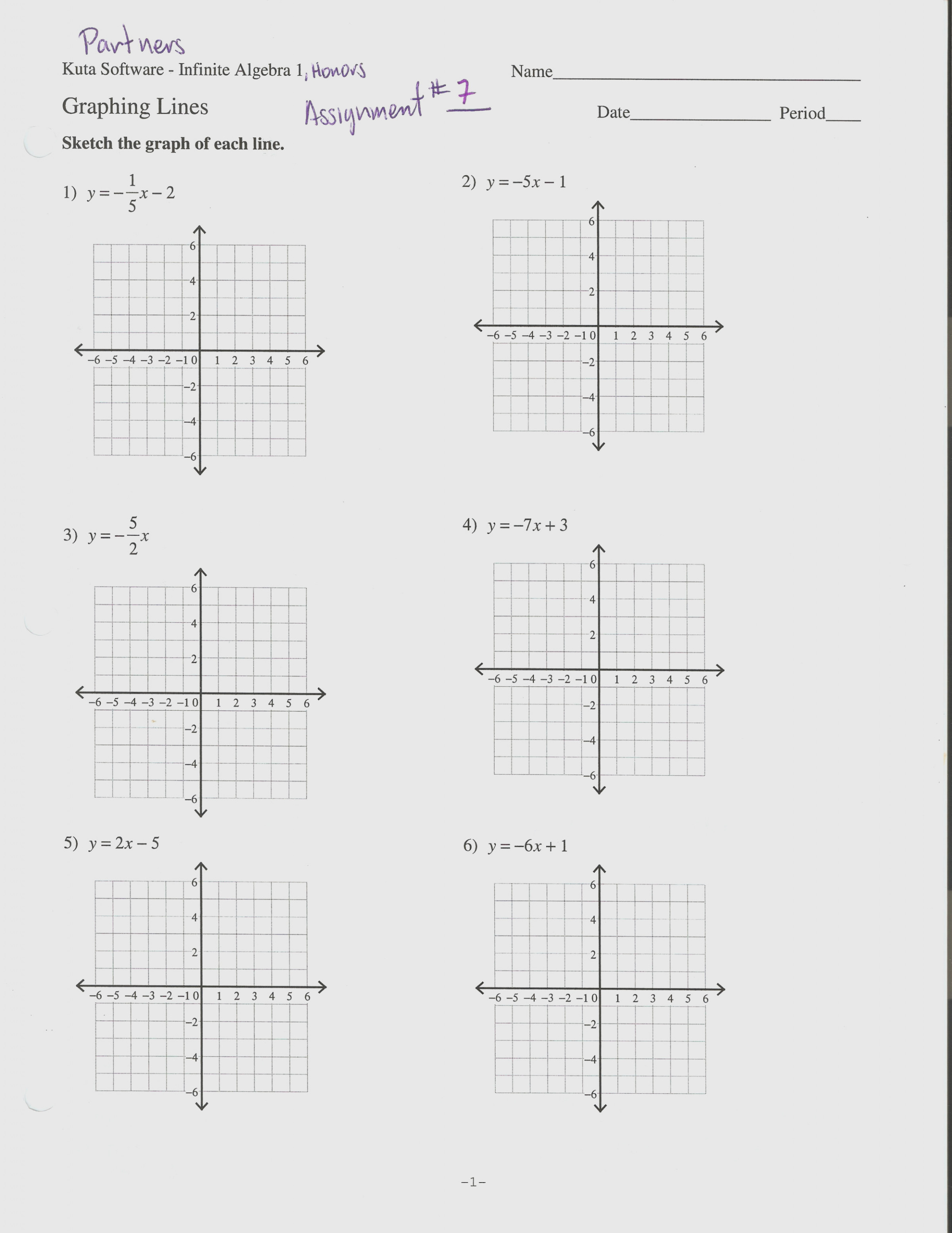 Writing Linear Equations In Slope Intercept Form Worksheet —