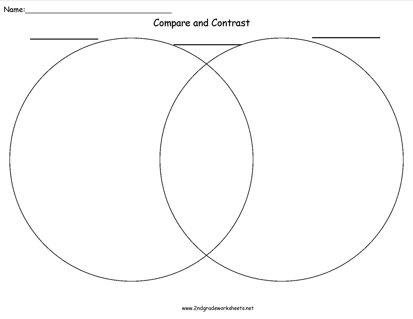 Compare And Contrast Worksheets 2Nd Grade —