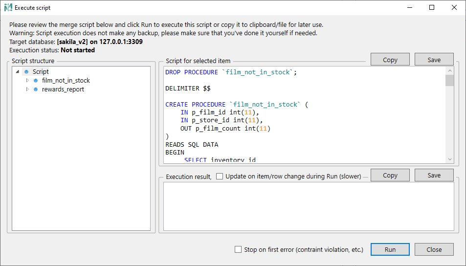 KS DB Diff & Merge Tools for MySQL