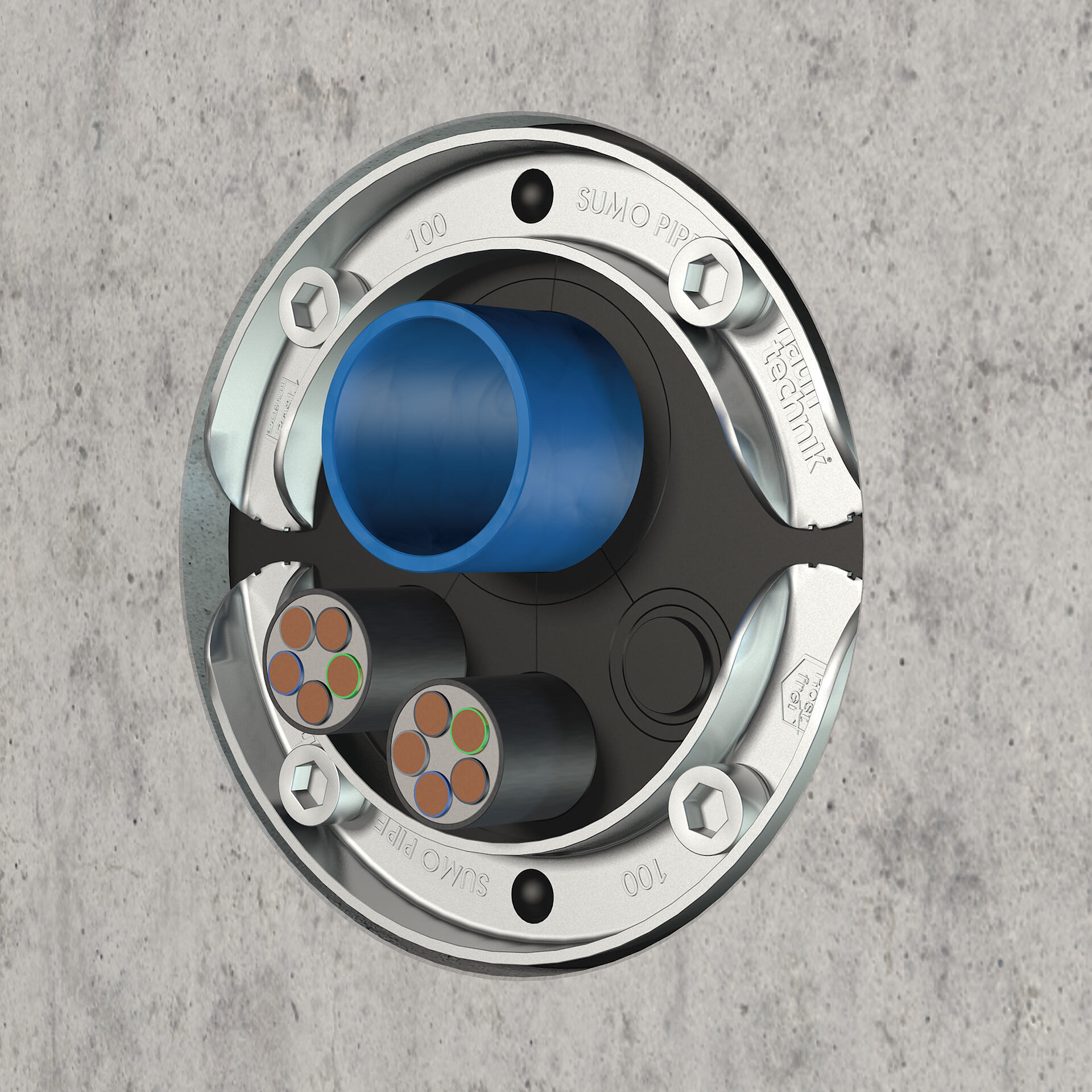 Standard press seal HSD100 RW 1x25/32/40+3x618 b40 A2/EPDM55 for