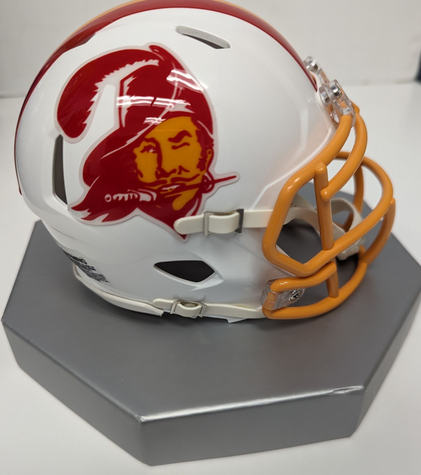 Autographed Throwback Buccaneers Mini Helmet Derrick Brooks Charities