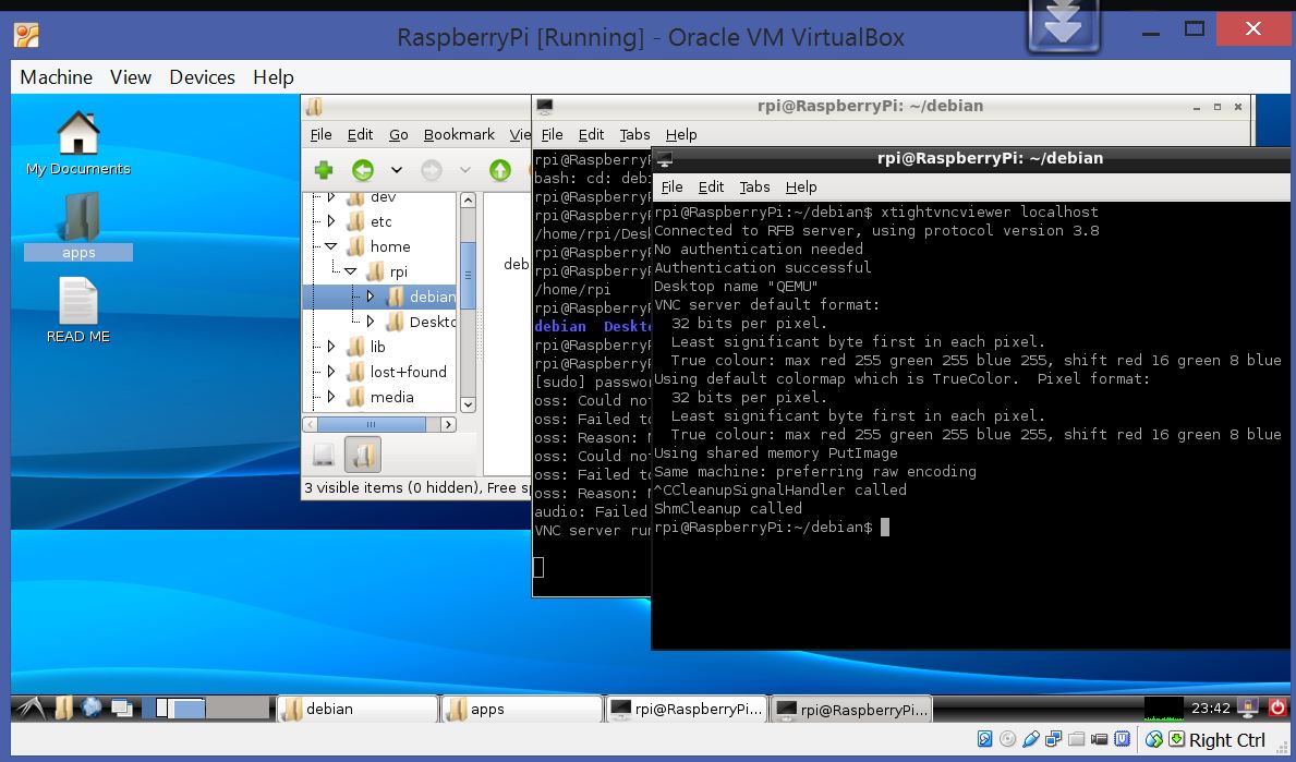 Emulating a Raspberry Pi on Virtualbox DBAKevlar