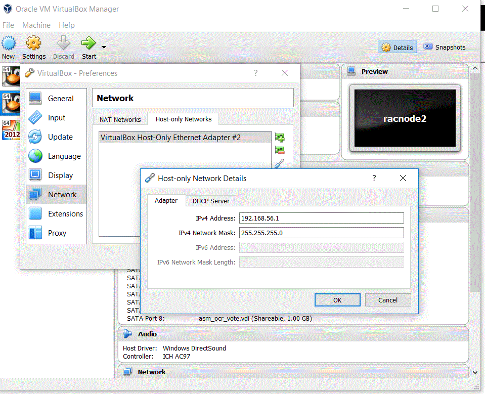 Interface (‘VirtualBox HostOnly Adapter’) is not a HostOnly