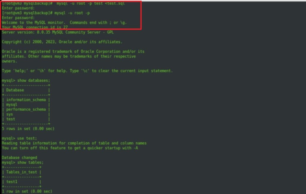 How to Restore Mysql Database and Tables