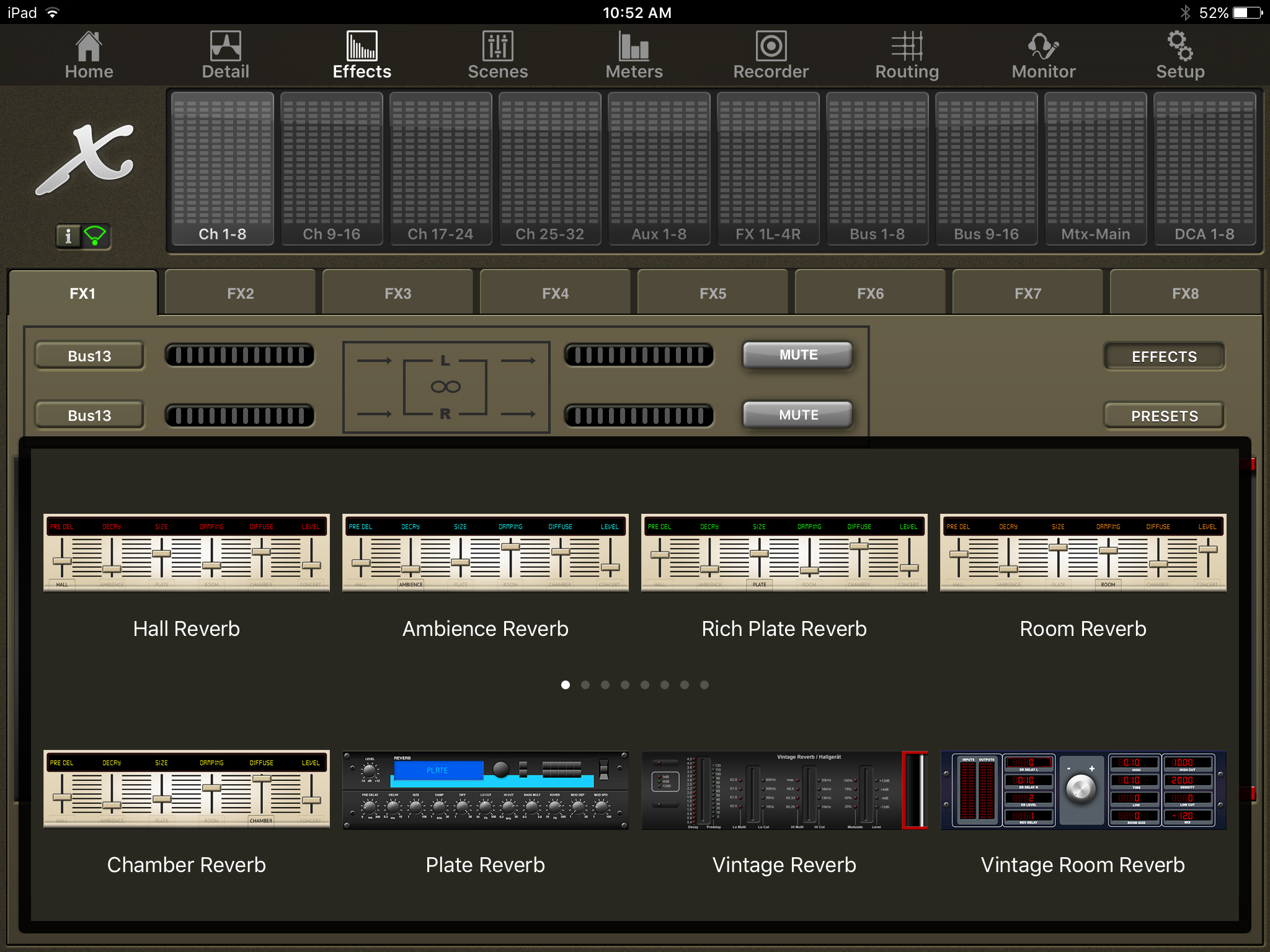 X32Mix App Tutorial Effects Tab dBB Audio by Drew Brashler