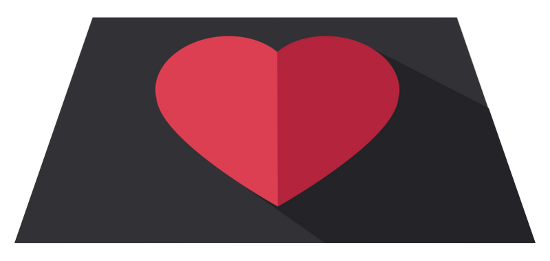 Original red hearts original vinyl placemats TenStickers