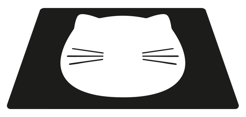 cat shape original vinyl placemats TenStickers