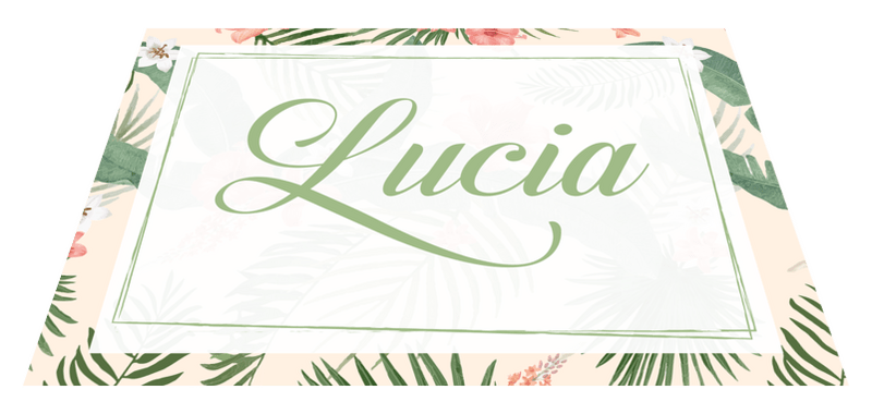 Flowery frame Personalised table mats TenStickers