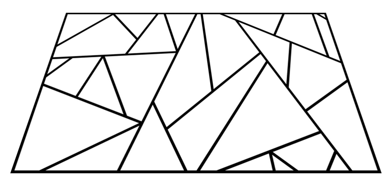 Black geometric lines minimalist design original vinyl placemats TenStickers