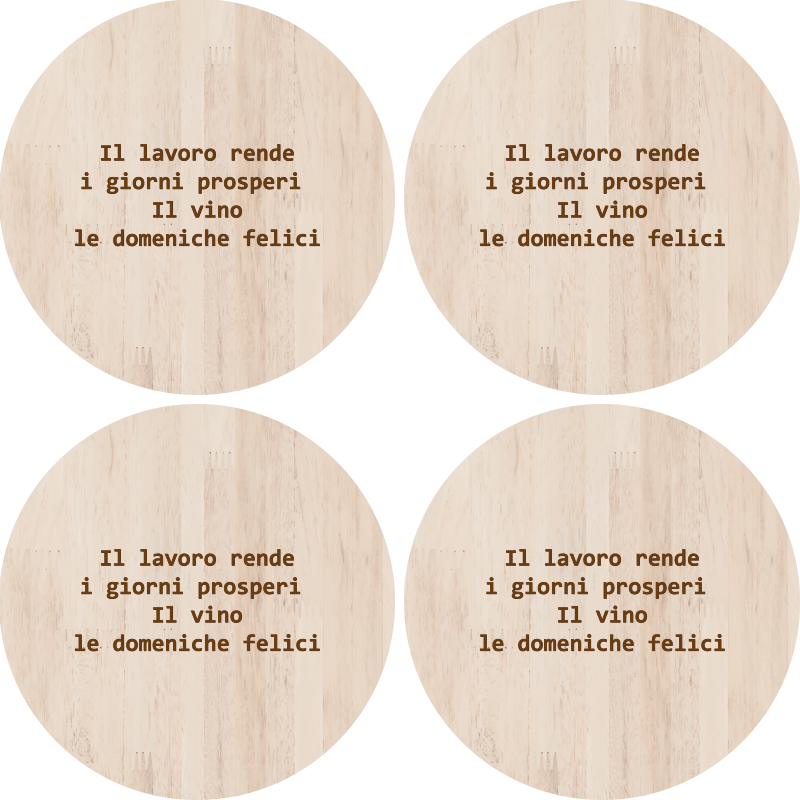 Sottobicchiere Personalizzato Con Frase Vino E Frasi Di Lavoro - Tenstickers 800_x_800_png