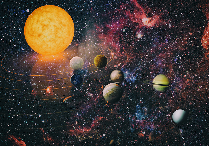 Solar system poster TenStickers