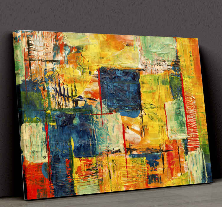colourful mosaic modern art prints on canvas TenStickers