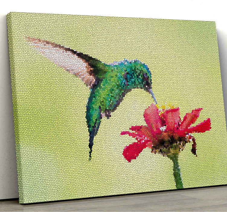 Colorful birds photo mosaic canvas TenStickers