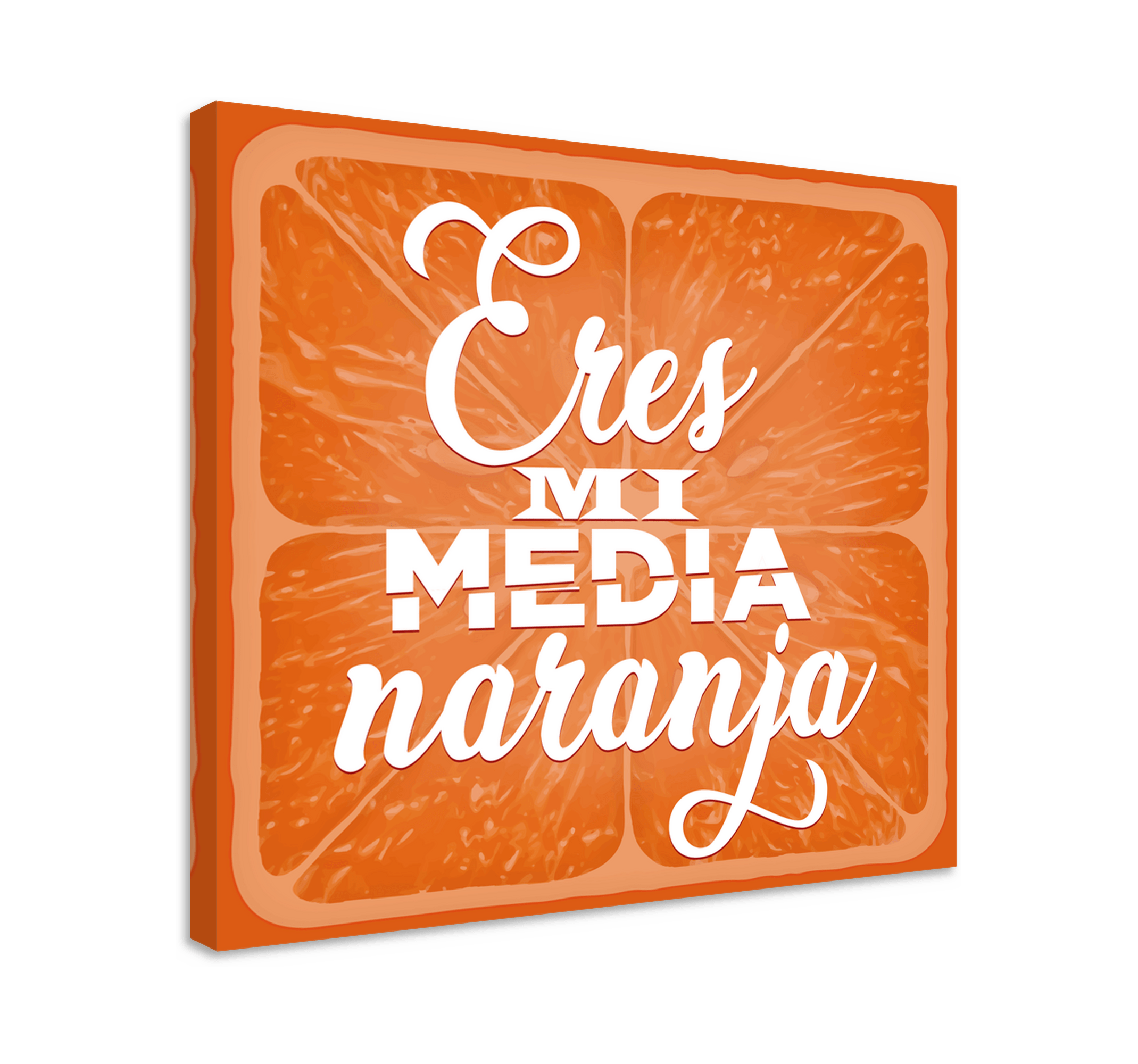 Cuadro frase eres mi media naranja TenVinilo