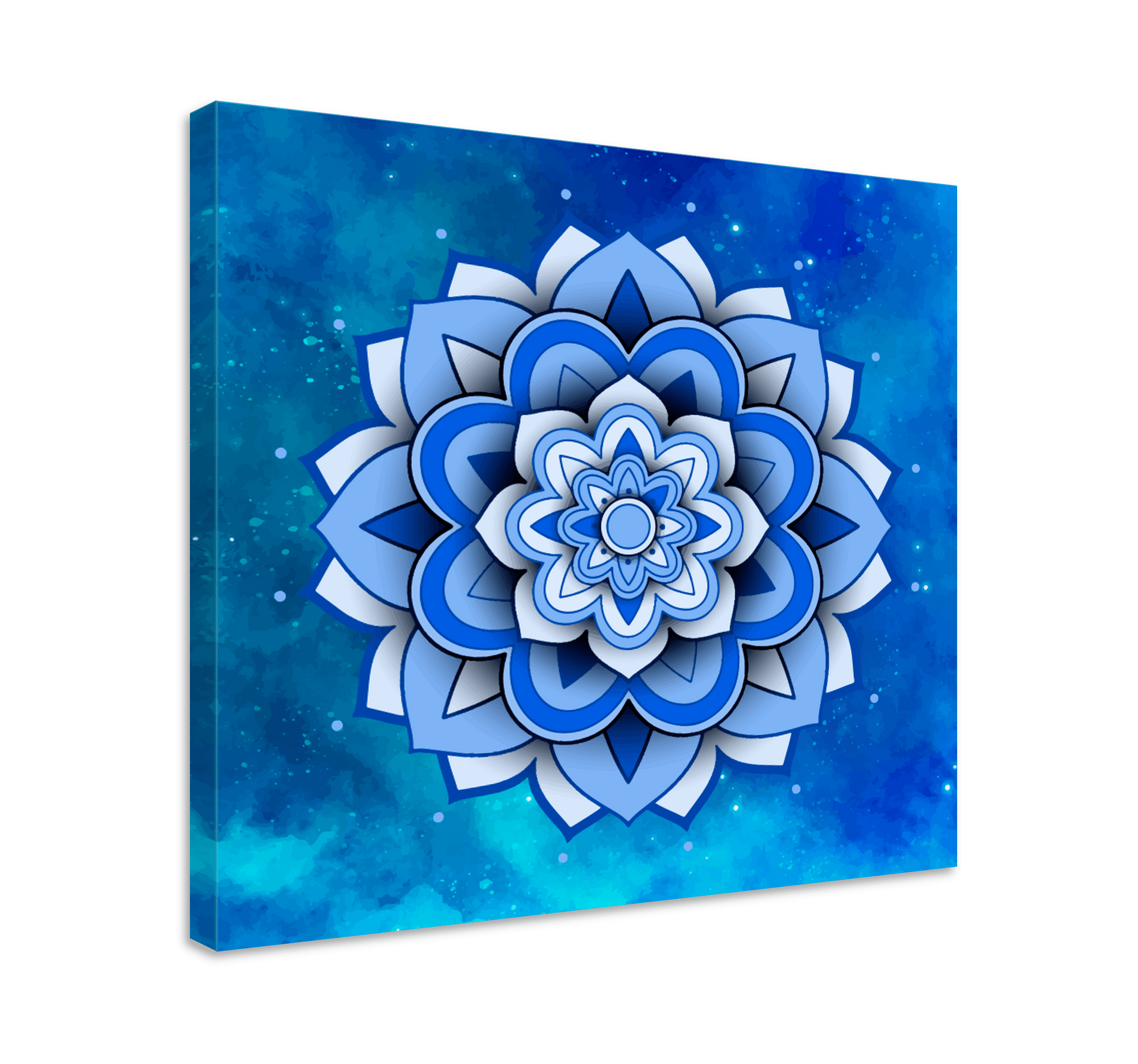 Mandala floral blue mandala print wall art TenStickers