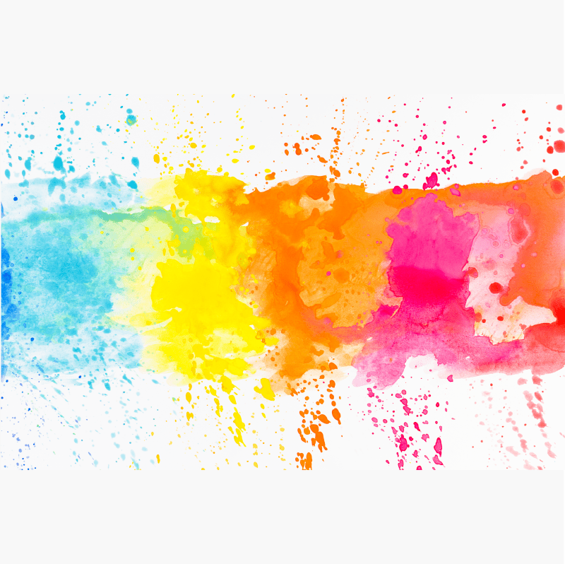 Paint colors splash abstract framed wall art TenStickers