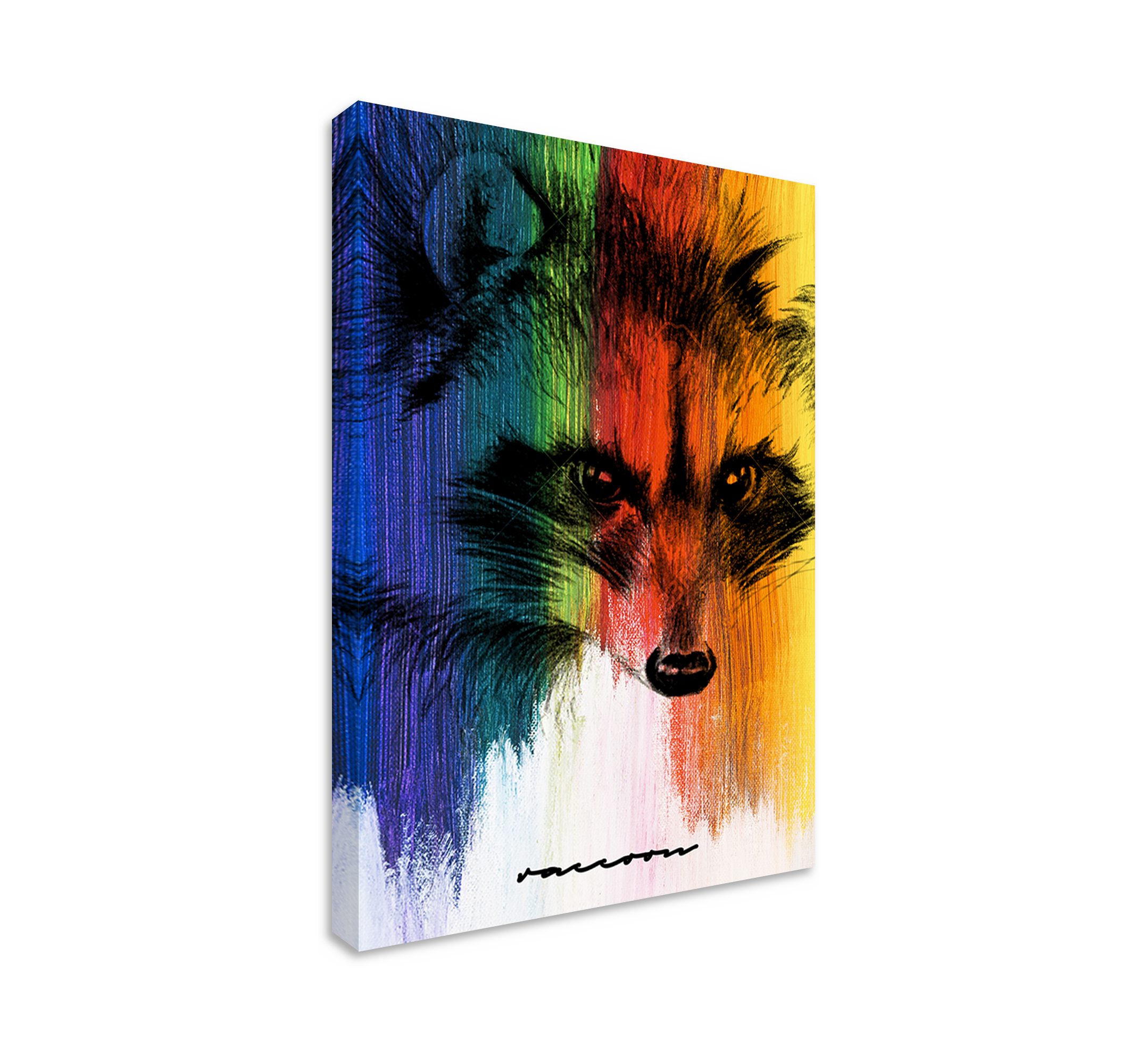 Wandbild Tier Regenbogen Waschbar Tenstickers