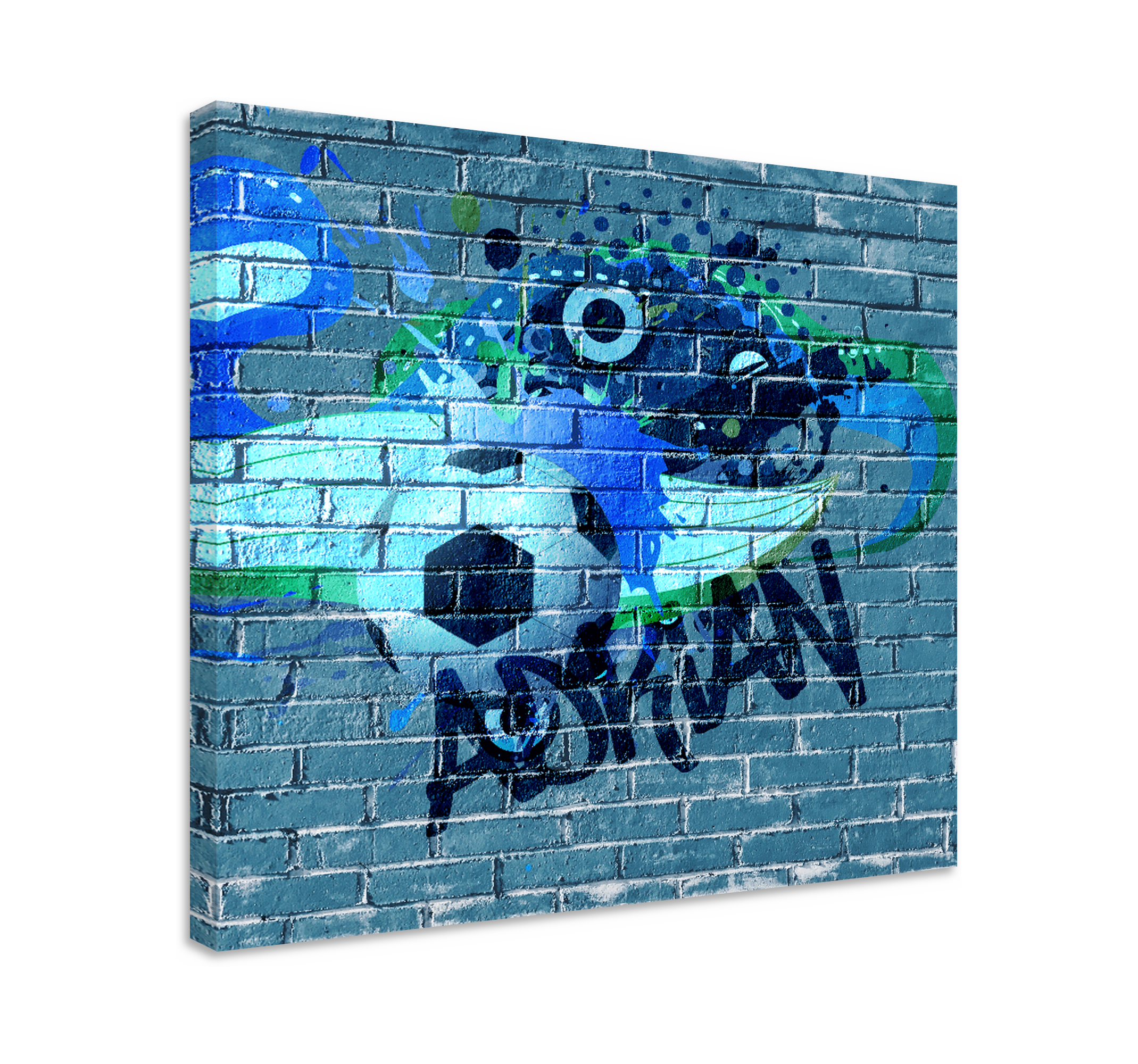 Football graffiti with name home canvas wall art TenStickers