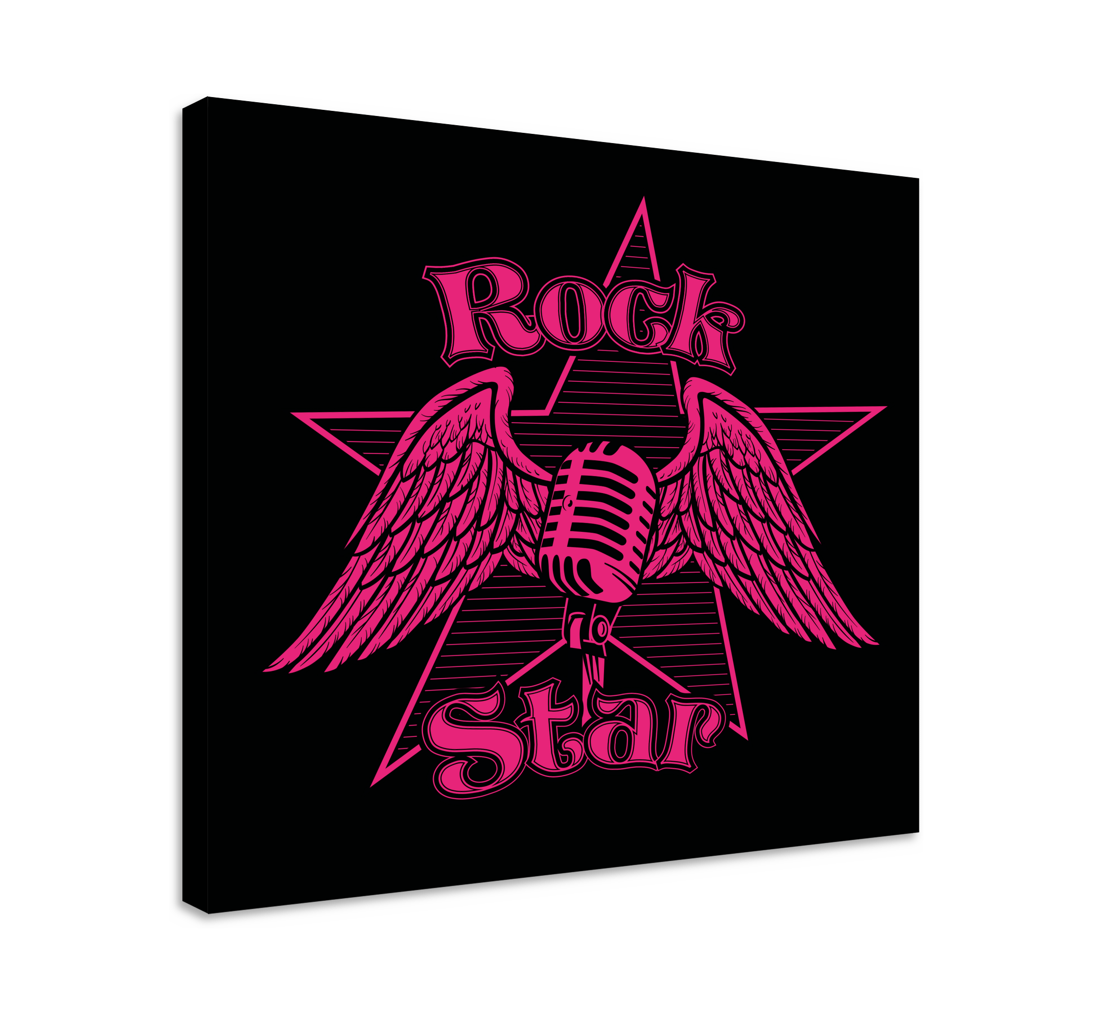 Creative mic with wings Music canvas print TenStickers