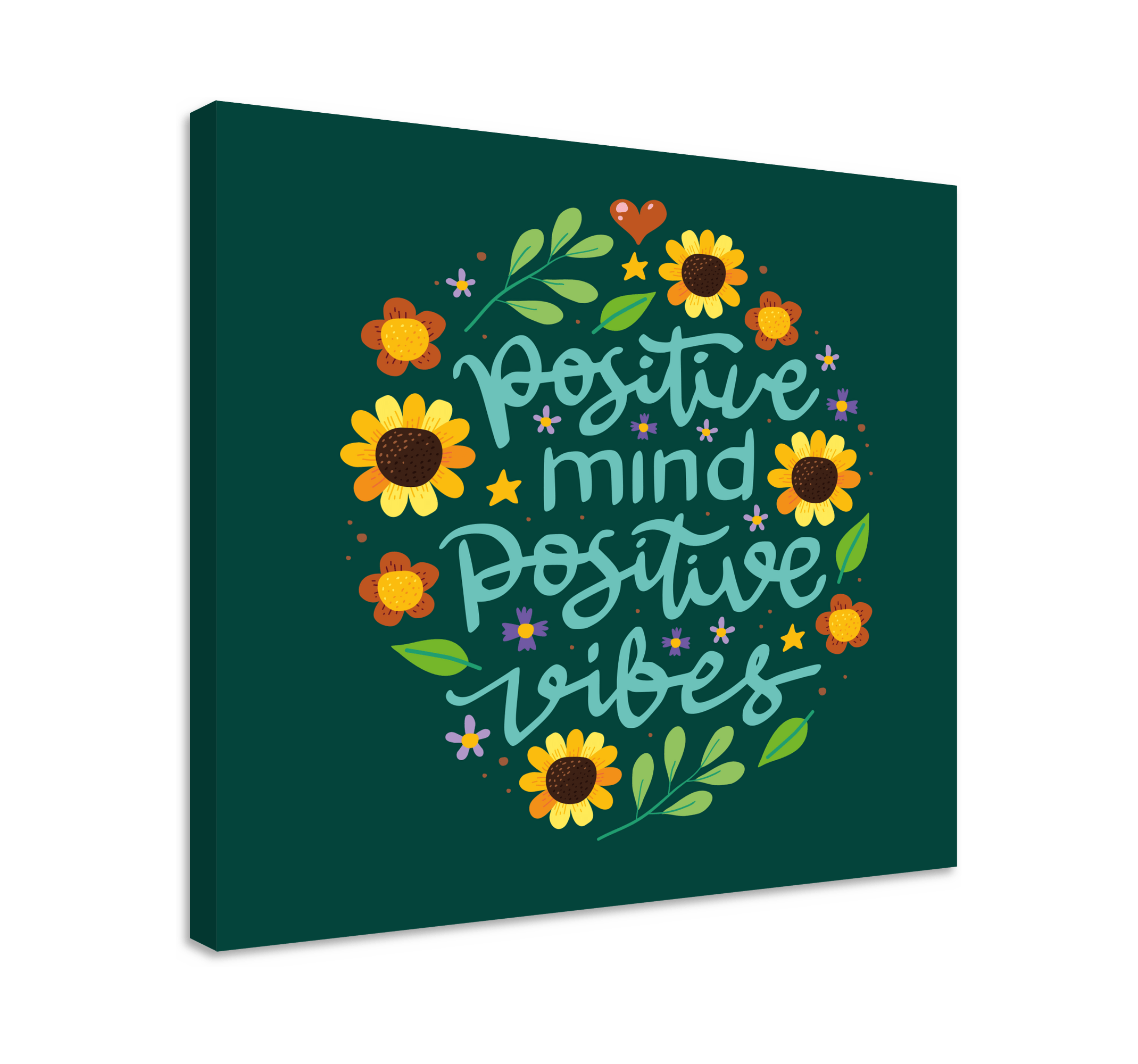 Flowers and motivational quote inspirational canvas TenStickers