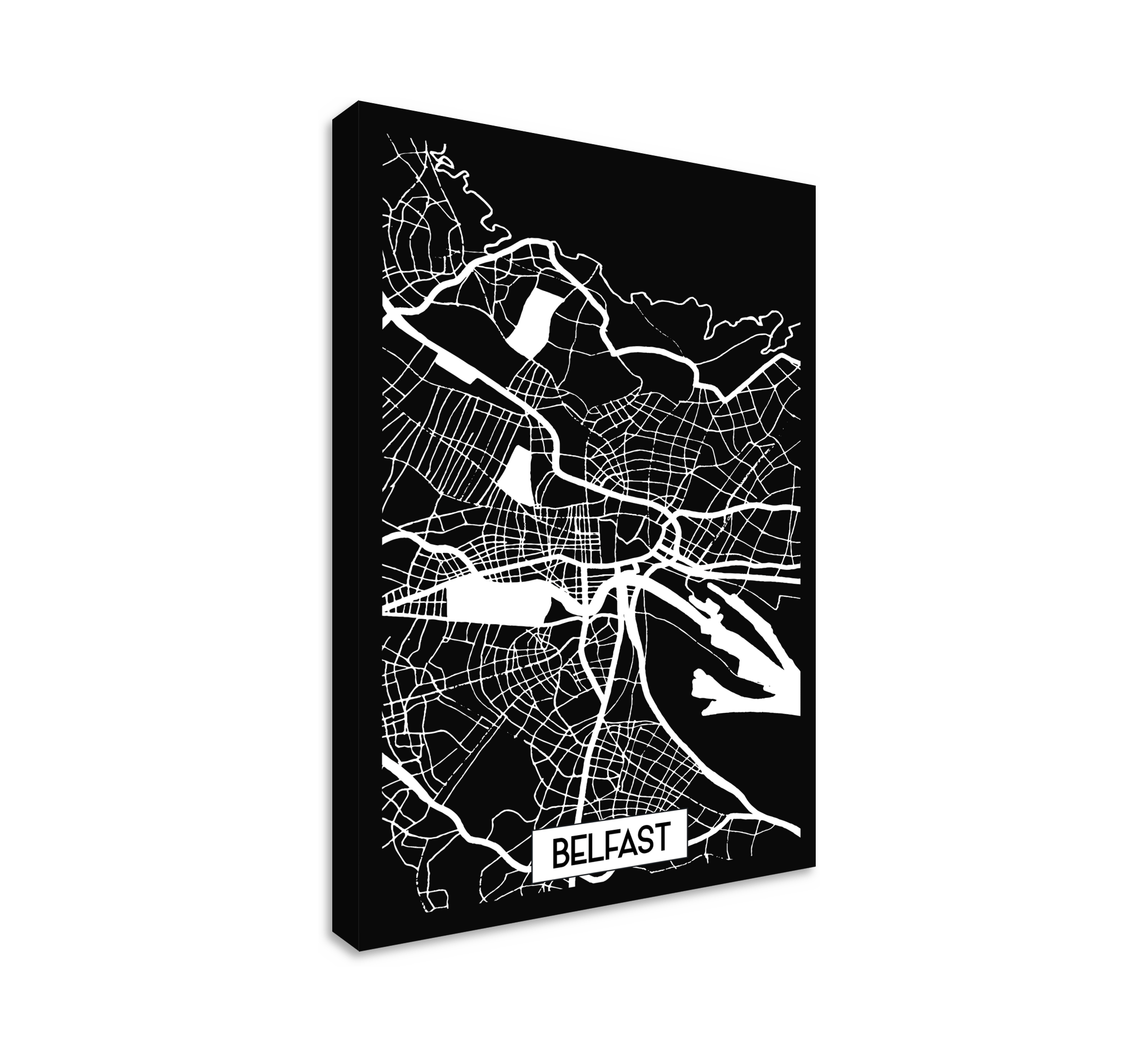 Belfast Topographic Map City skyline prints TenStickers