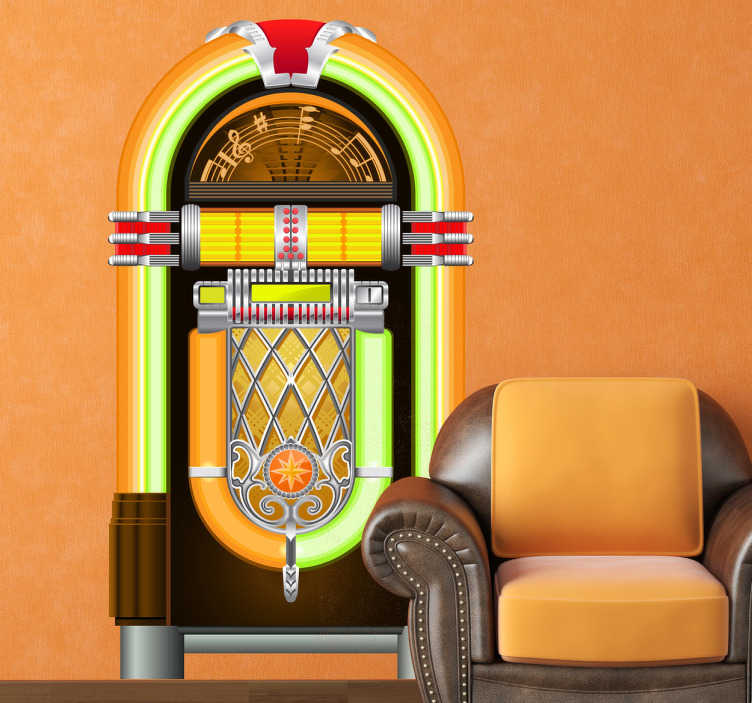 Jukebox Vintage Wall Sticker TenStickers