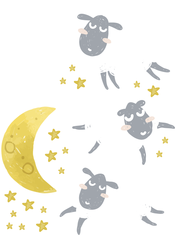 Moon and stars window decal TenStickers
