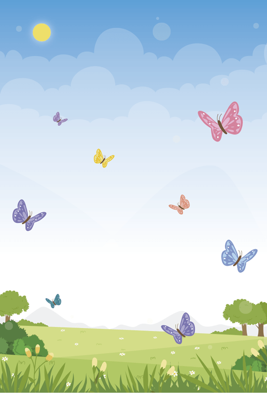 Spring grass butterfly window decal TenStickers