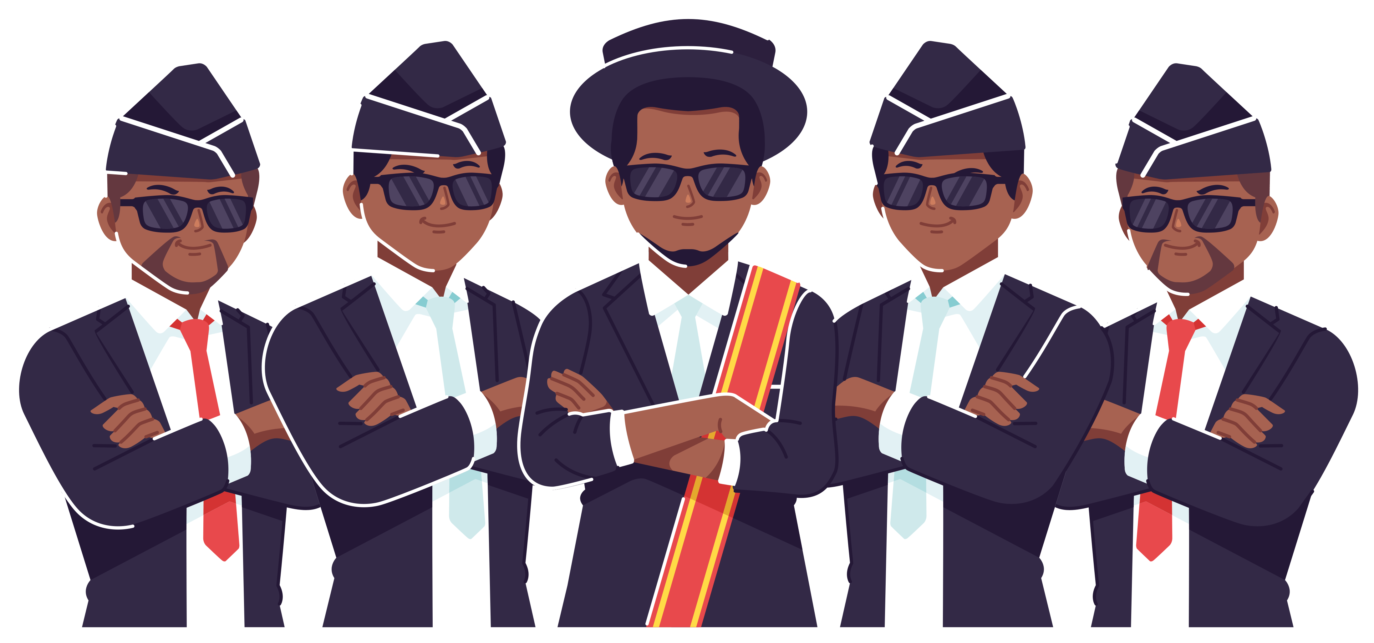 Ghana dancing pallbearers wall decal TenStickers