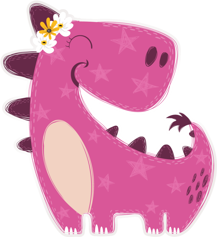 Dinosaur girl dragon wall decal TenStickers