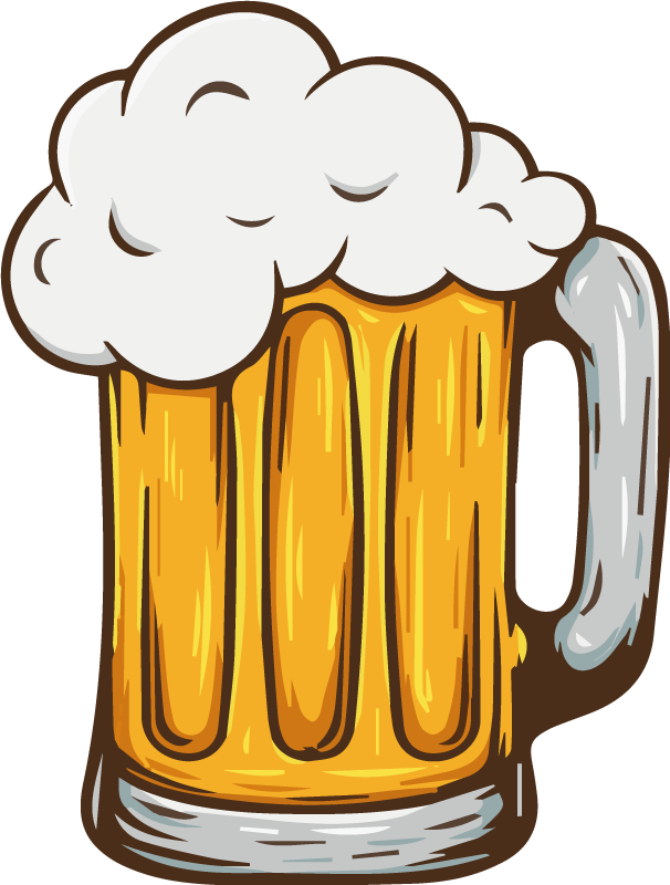 Drank Stickers Bier Bubbels Glas Tenstickers