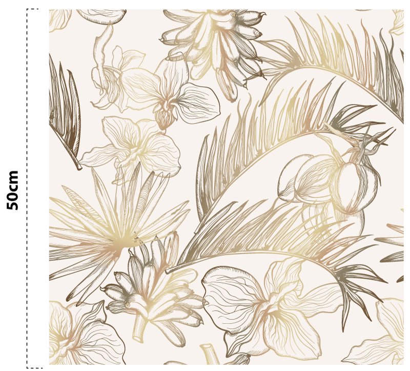 Tropic flowers decals for furniture TenStickers