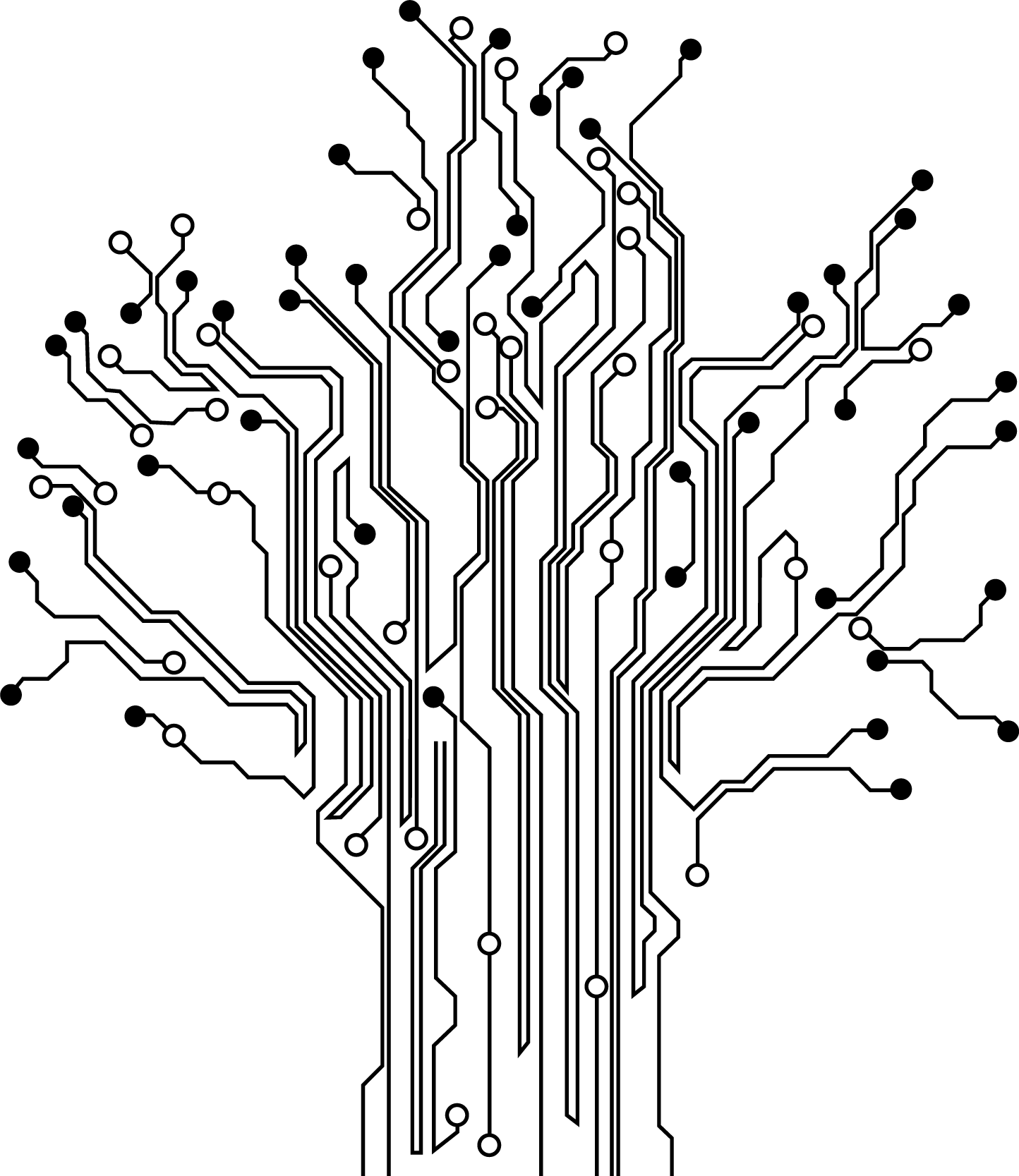 Circuit Tree Wall Sticker TenStickers