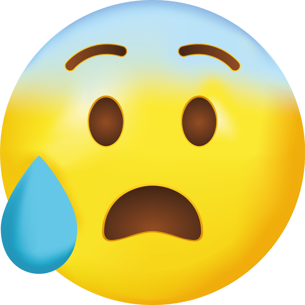 Emoji with drops of sweat wallpaper sticker TenStickers