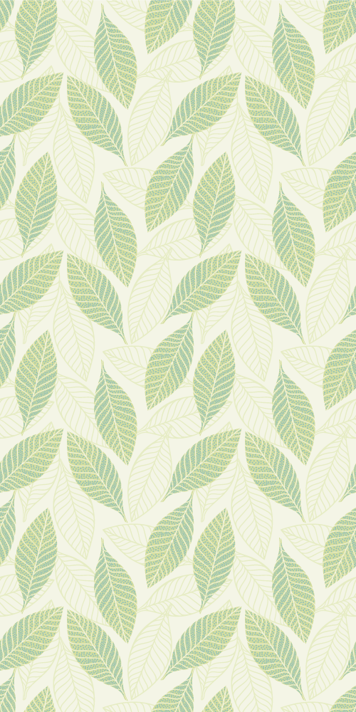 Big green leaves leaves wallpaper TenStickers