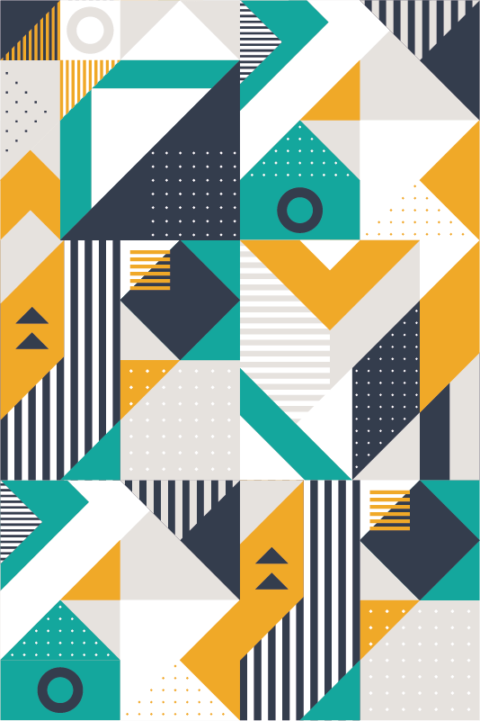 original geometric patterns Lounge Wallpaper TenStickers